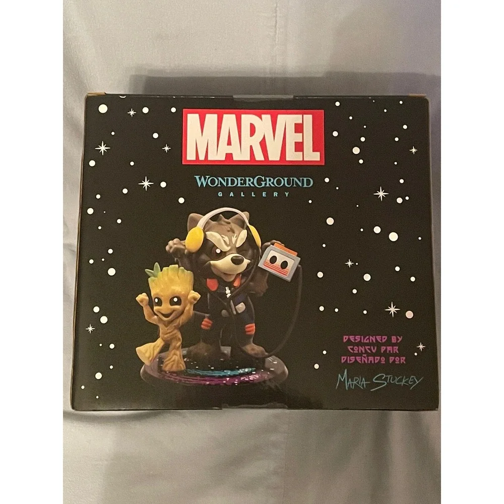 NEW Disney Parks WonderGround Maria Stuckey Cosmic Boogie Rocket & Groot Figures